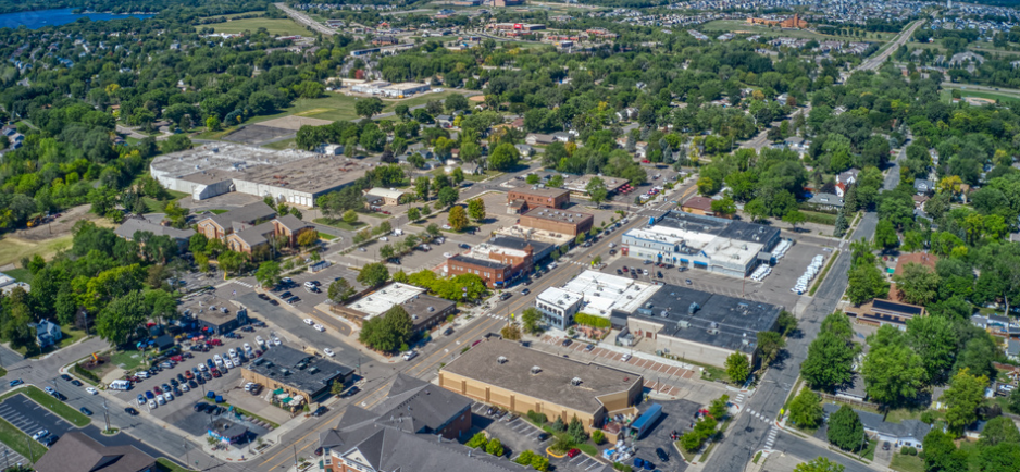 Aerial view of Lakeville, MN